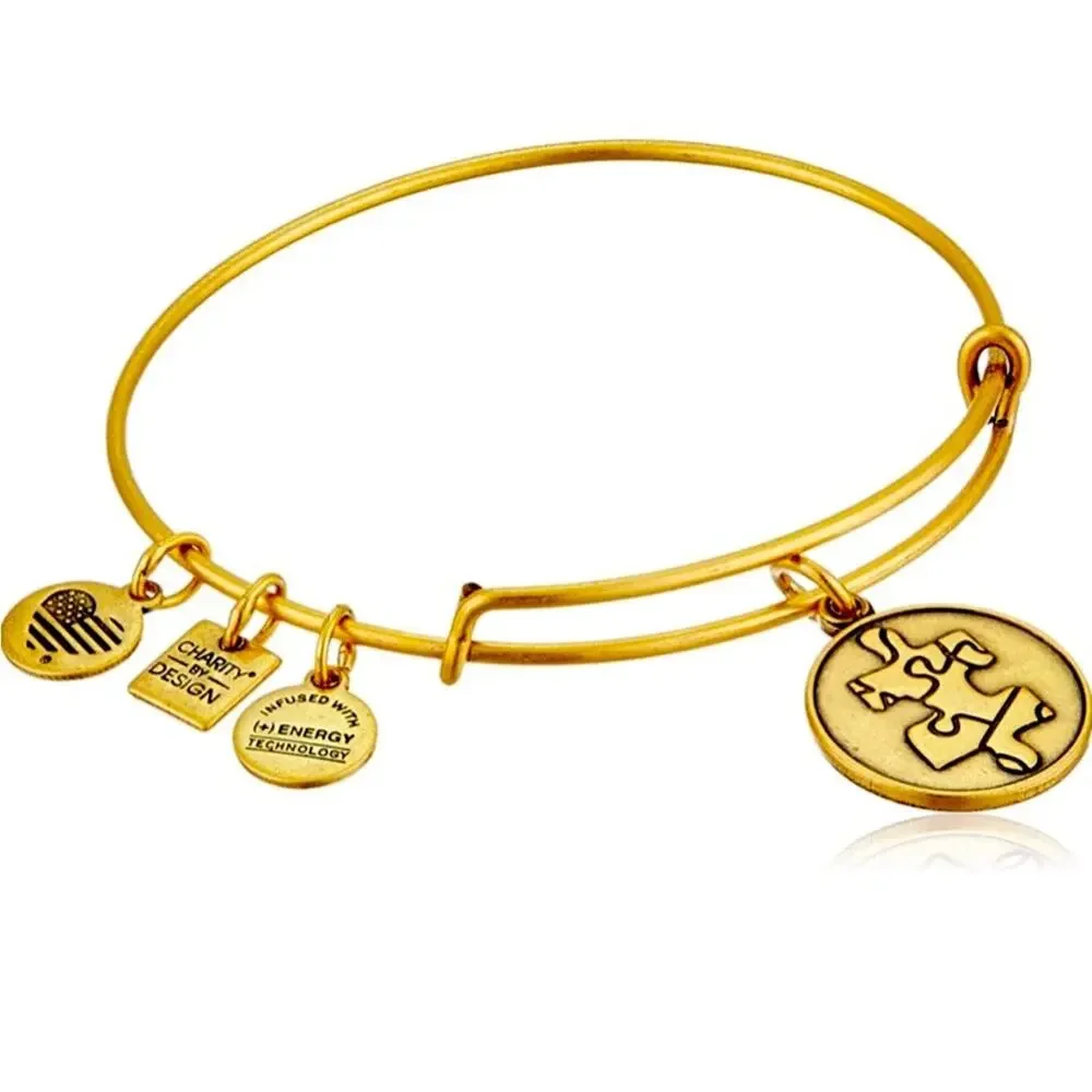 Alex & Ani Bangle Bracelet Charity The Puzzle National Autism